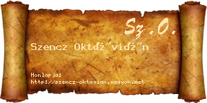 Szencz Oktávián névjegykártya